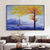 cheap Tree Oil Paintings-Mintura Handmade Abstract Thick texture Tree Landscap Oil Paintings On Canvas Wall Art Decoration Modern Picture For Home Decor Rolled Frameless Unstretched Painting