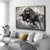 cheap Animal Paintings-Handmade Oil Painting Canvas Wall Art Decoration Black-and-White Abstract Style Animal Bull for Home Decor Rolled Frameless Unstretched Painting