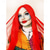 billige Filmkarakter parykker-Rød Raggedoll Lang Rett Cosplay Halloween Parykker