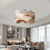 cheap Island Lights-Chandeliers 45/60cm Wood Unique Flower Design Pendant Lighting E27 Ceiling Light Fixture Fixtures for Dining Room Kitchen Living Room Bedroom 110-240V