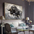 cheap Animal Paintings-Handmade Oil Painting Canvas Wall Art Decoration Black-and-White Abstract Style Animal Bull for Home Decor Rolled Frameless Unstretched Painting
