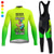 cheap Men&#039;s Clothing Sets-Men&#039;s Cycling Jersey with Bib Tights Long Sleeve Mountain Bike MTB Road Bike Cycling Winter Red Blue Mint Green Graphic Bike Clothing Suit 3D Pad Breathable Quick Dry Back Pocket Polyester Spandex