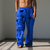 cheap Casual Pants-Men&#039;s Linen Pants Trousers Summer Pants Beach Pants Drawstring Elastic Waist 3D Print Graphic Prints Comfort Casual Daily Holiday 20% Linen Vintage Classic Style Blue Green