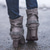 olcso Slouch Boots-Női Csizmák Slouchy Boots Szabadtéri Napi Kivág Csizmák Bokacsizmák Csat Vaskosabb sarok Kerek orrú Csehország Alkalmi Műbőr Bebújós Fekete Bézs Szürke