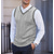 cheap Sweater Vests-Men&#039;s Sweater Vest Pullover Sweater Jumper Cable Knit Layered Glitter Solid Color V Neck Ethnic Style Vintage Style Daily Drop Shoulder Winter Fall Black Blue S M L