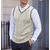 cheap Sweater Vests-Men&#039;s Sweater Vest Pullover Sweater Jumper Cable Knit Layered Glitter Solid Color V Neck Ethnic Style Vintage Style Daily Drop Shoulder Winter Fall Black Blue S M L