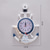 cheap Wall Sculptures-Mediterranean Style Blue and White Rudder Helmsman Anchor Personalized Wall Clock Clock Electronic Watch Decoration Navigation Clock Office Home Ocean Theme Wall Hanging