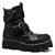abordables Botas de cuero de primera calidad-Botas de moto steampunk para hombre con correas de doble hebilla y suela resistente, calzado gótico de cuero marrón para montar y cosplay
