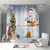 cheap Christmas Bath-Christmas Decoration Shower Curtain with Hooks Bathroom Decor Waterproof Fabric Shower Curtain Set（4pcs include U Shape Rug, Toilet Lid Cover, Bath Mat,180*180cm Shower Curtain ）