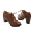cheap 1930s-Women&#039;s Green Brogue Oxford Heels - Vintage Lace-Up Leather Shoes with Chunky Heel for Office and Casual Wear