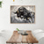 cheap Animal Paintings-Handmade Oil Painting Canvas Wall Art Decoration Black-and-White Abstract Style Animal Bull for Home Decor Rolled Frameless Unstretched Painting