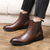 cheap Chelsea Boots-Men's Black Faux Leather Chelsea Boots - Perfect for Business Meetings, Formal Events, and Evening Outfits