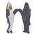 preiswerte Onesie-Kostüme-Hai Faschingskostüme Cosplay Kostüm Decke Onesie-Kostüm Kinder Erwachsene Unisex Kuschelig Weihnachten Karneval Einfaches Karnevalskostüm
