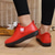 cheap Women&#039;s Sneakers-Women&#039;s Sneakers Flats Slip-Ons Valentines Gifts Plus Size Soft Shoes Valentine&#039;s Day Daily Solid Color Winter Flat Heel Round Toe Elegant Casual Comfort Walking PU Lace-up Black Red