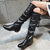 cheap Slouch Boots-Women&#039;s White Slouchy Knee-High Boots - Soft Faux Leather with Low Heel, Perfect for Casual Outings or Pairing with Dresses for a Chic Look