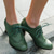 cheap 1930s-Women&#039;s Green Brogue Oxford Heels - Vintage Lace-Up Leather Shoes with Chunky Heel for Office and Casual Wear