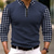 cheap Zip Polo Shirt-Men&#039;s Polo Shirt Quarter Zip Polo Work Daily Wear Lapel Long Sleeve Fashion Comfortable Color Block Plaid / Check Zip Up Spring &amp;  Fall Regular Fit Black Navy Blue Orange Polo Shirt