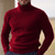 billige sweater til mænd-Herre Bluse rullekrave sweater bluse Rillet Strikke Strikket Vanlig Rullekrave Hold Varm Afslappet udendørs Dagligdagstøj Tøj Efterår vinter Sort Gul M L XL