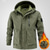 ieftine Fleece și jachete 3 în 1-Bărbați Set sport Jachete Iarnă Pantaloni termici Iarnă În aer liber Termic cald Impermeabil Rezistent la Vânt Tél iarnă Jachete de Lână Negru Verde Militar Gri