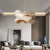cheap Island Lights-Chandeliers 45/60cm Wood Unique Flower Design Pendant Lighting E27 Ceiling Light Fixture Fixtures for Dining Room Kitchen Living Room Bedroom 110-240V