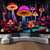 cheap Blacklight Tapestries-Mushroom Fantasy Blacklight Tapestry Glow in the Dark Glow Party UV Reactive Trippy Misty Nature Landscape Hanging Tapestry Wall Art Mural for Living Room Bedroom