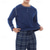 abordables Pijamas-Hombre Ropa de salón Pijama Conjunto pijama Top y pantalón de pijama 2 Piezas Plaid Elegante Casual Confort Hogar Diario Mezcla de Algodón Comodidad Henley Manga Larga Camiseta Pantalón Correa