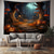 voordelige Wandtapijten-halloween pompoen hangend tapijt kunst aan de muur groot tapijt muurschildering decor foto achtergrond deken gordijn thuis slaapkamer woonkamer decoratie halloween decoraties