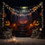 voordelige Wandtapijten-halloween pompoen hangend tapijt kunst aan de muur groot tapijt muurschildering decor foto achtergrond deken gordijn thuis slaapkamer woonkamer decoratie halloween decoraties