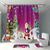 cheap Christmas Bath-Christmas Decoration Shower Curtain with Hooks Bathroom Decor Waterproof Fabric Shower Curtain Set（4pcs include U Shape Rug, Toilet Lid Cover, Bath Mat,180*180cm Shower Curtain ）