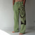 cheap Linen Pants-Men&#039;s Linen Pants Trousers Beach Pants Drawstring Elastic Waist 3D Print Animal Lion Graphic Prints Comfort Casual Daily Holiday 20% Linen Streetwear Hawaiian Blue Green