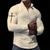 olcso klasszikus póló-Férfi Szüret 3D Nyomtatott Gofris pólóing golf póló Alkalmi / Napi Hosszú ujj Térfogatcsökkenés Cipzár Pólóingek Fekete Fehér Ősz &amp; tél S M L Mikroelasztikus Lapel Polo
