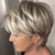 cheap Older Wigs-Synthetic Wig Straight Pixie Cut Wig Short Light golden Ombre Blonde Synthetic Hair Women&#039;s Fashionable Design Natural Easy to Carry Blonde