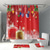 cheap Christmas Bath-Christmas Decoration Shower Curtain with Hooks Bathroom Decor Waterproof Fabric Shower Curtain Set（4pcs include U Shape Rug, Toilet Lid Cover, Bath Mat,180*180cm Shower Curtain ）