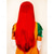 billige Filmkarakter parykker-Rød Raggedoll Lang Rett Cosplay Halloween Parykker