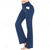 cheap Plain Leggings-Women&#039;s Yoga Pants Side Pockets Wide Leg High Waist Yoga Fitness Gym Workout Bottoms Dark Grey Navy Black Spandex Sports Activewear High Elasticity