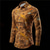 Χαμηλού Κόστους Ανδρικά πουκάμισα με στάμπα-Συνδυασμός Χρωμάτων Βίντατζ Αφηρημένο δυτικό στυλ Ανδρικά Πουκάμισο Καθημερινά Ρούχα Εξόδου Σαββατοκύριακο Φθινόπωρο &amp; Χειμώνας Απορρίπτω Μακρυμάνικο Κίτρινο, Καφέ, Χακί Τ, M, L