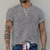 billige Casual T-shirts til mænd-Herre T-shirt Henley-skjorte Vanlig Henley Gade Ferie Kortærmet Tøj Mode Afslappet Bekvem