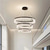 abordables Éclairages circulaires-suspension 40+60+80 cm dimmable cercle / rond design aluminium style moderne noir contemporain moderne 220-240v
