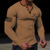 tanie podstawowy henley-Graficzny Kowboj Moda Designerskie Prosty Męskie Druk 3D Koszula Henley T-shirt waflowy Sporty na świeżym powietrzu Święto Festiwal Podkoszulek Czarny Biały Brązowy Długi rękaw Henley Koszula Wiosna