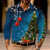Недорогие мужская рождественская рубашка-поло-Новогодняя ёлка Муж. На каждый день 3D С принтом поло для гольфа на открытом воздухе На каждый день Уличная одежда Полиэстер Длинный рукав Отложной Футболки поло Винный Синий Наступила зима S M L