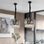 baratos Design de Lanterna-lustre de cristal moderno para sala de estar sala de jantar luz preta lustre redondo led lustres cozinha quarto iluminação interior moderno lustre led 110-240v