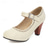 abordables Block Heels-Femmes Chaussures à Talons Escarpins Brogue Grande Taille Soirée Quotidien Découper À lacets Talons Chaton Bout Rond Élégant ancien Mode Faux Cuir Noir Vert Kaki