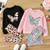 ieftine Desen animat 3D al fetei-Fete 3D Leopard Fluture Set hanorac și jambiere Set Roz Manșon Lung Tipărire 3D Toamnă Iarnă Activ Modă Zilnic Copii 3-12 ani Stil Nautic În aer liber Vacanță Dată Fit regulat