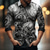 cheap Men&#039;s Printed Shirts-Men&#039;s 3D Shirt Optical Illusion Line Vintage Abstract Men&#039;s Shirt Outdoor Street Casual Daily Fall &amp; Winter Turndown Long Sleeve Blue Gray Shirt Formal Fabric