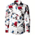 cheap Men&#039;s Printed Shirts-Floral Casual Men&#039;s Shirt Outdoor Street Casual Daily Fall &amp; Winter Turndown Long Sleeve White Blue S M L Shirt