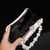 economico Clutch e borsette da sera-elegante pochette di perle – lussuosa borsa da sera con perline bianche, manico in perle e chiusura in cristallo, perfetta per matrimoni, feste ed eventi formali