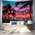 abordables Tapisserie de Plage Océanique-éclairage de plage tapisserie suspendue art mural grande tapisserie décor mural photographie toile de fond couverture rideau maison chambre salon décoration