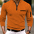 cheap Classic Polo-Men&#039;s Waffle Polo Shirt Pullover Sports &amp; Outdoor Daily Wear Quarter Zip Long Sleeve Fashion Comfortable Color Block Pocket Zip Up Spring &amp;  Fall Regular Fit Black White Blue Orange Waffle Polo Shirt