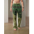 tanie lniane spodnie-Męskie Lniane spodnie Spodnie Spodnie plażowe Ściągana na sznurek Elastyczny pas Druk 3D Kolorowy blok Krowa Wzory graficzne Komfort Codzienny Święto 20% Len Moda miejska Hawajskie Zielony Khaki
