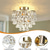 billiga Kristalltaklampa-3-Light 30 cm Cirkel / rund design Takbelysning Metall Artistisk Stil Formell Stil Modern Stil Artistisk Modern 110-120V 220-240V